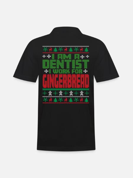 Dentist Christmas Saying - Men's Polo Shirt - black