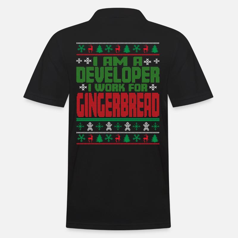 Software Developer Christmas Quote - Men's Polo Shirt - black