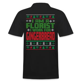 Florist Weihnachten Spruch - Männer Poloshirt - Schwarz - Hinten - Kai (181cm)