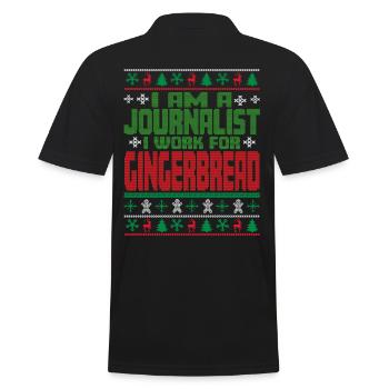 Citation de Noël du journaliste - Polo Homme - noir - Dos - Kai (181cm)