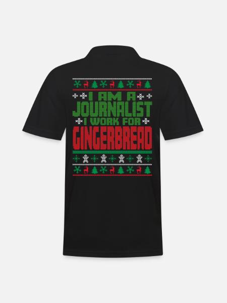 Journalist Christmas Quote - Men's Polo Shirt - black