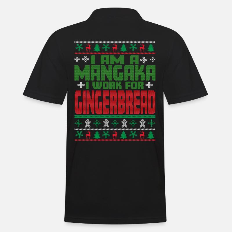 Mangaka Weihnachten Spruch - Männer Poloshirt - Schwarz