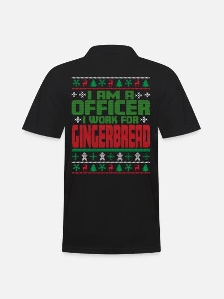 Officer Christmas Saying - Men's Polo Shirt - black