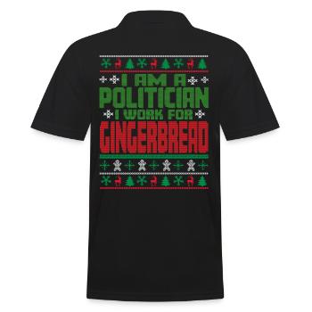 Politicien Dicton de Noël - Polo Homme - noir - Dos - Kai (181cm)