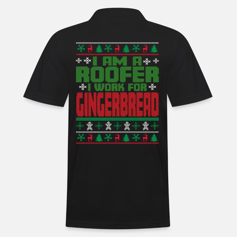 Dachdecker Weihnachten Spruch - Männer Poloshirt - Schwarz