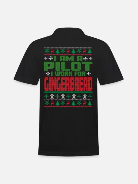 Pilot Christmas Quote - Men's Polo Shirt - black