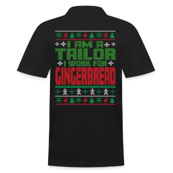 Schneider Weihnachten Spruch - Männer Poloshirt - Schwarz - Hinten - Kai (181cm)