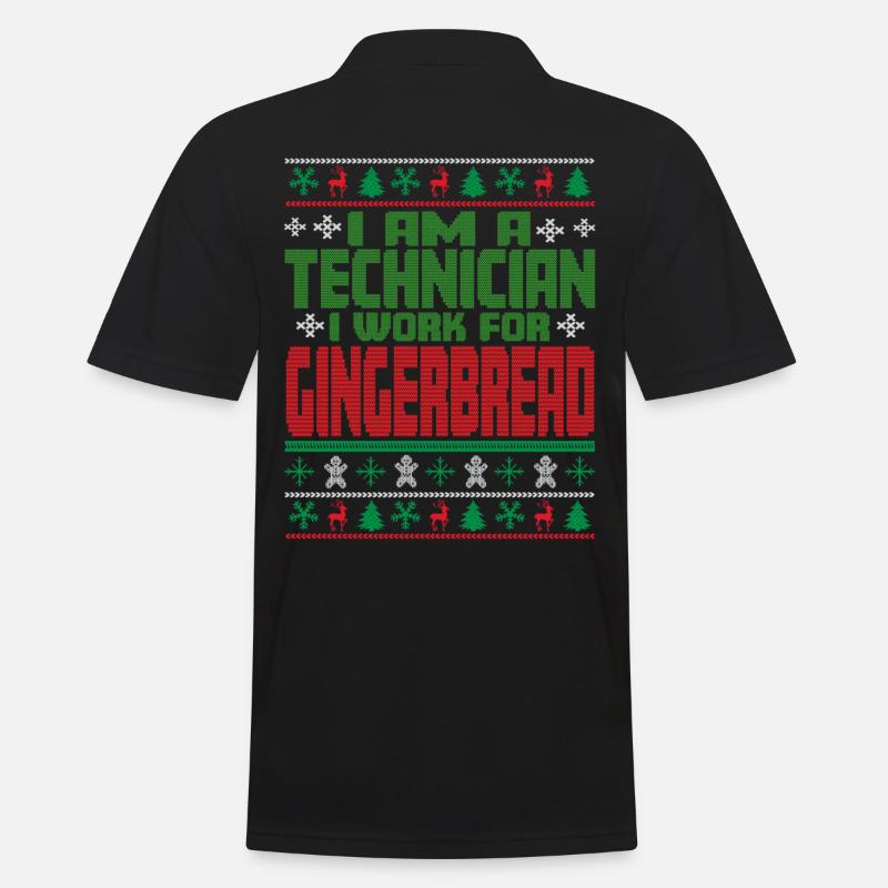 Techniker Weihnachten Spruch - Männer Poloshirt - Schwarz