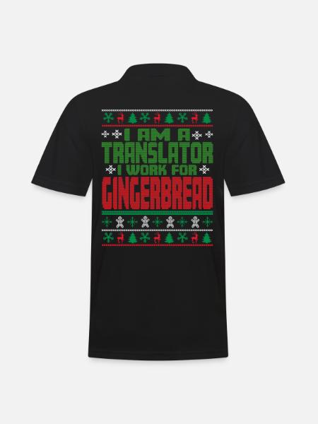 Translator Christmas Saying - Men's Polo Shirt - black