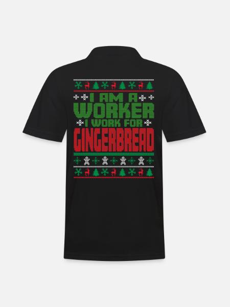 Workers' Christmas Slogan - Men's Polo Shirt - black