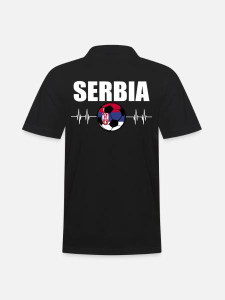 Serbia Football - Men's Polo Shirt - black