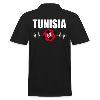 Tunisie Football - Polo Homme - noir - Dos - Kai (181cm)