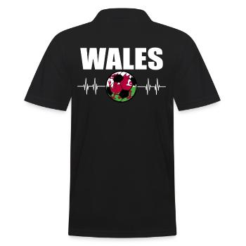 Pays de Galles de football - Polo Homme - noir - Dos - Kai (181cm)