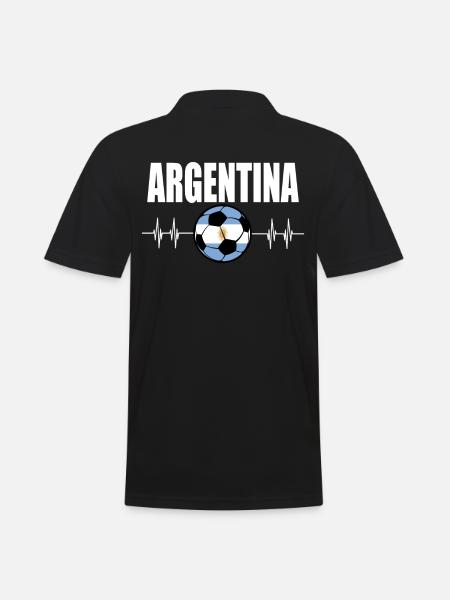 ARGENTINIEN Fußball - Männer Poloshirt - Schwarz