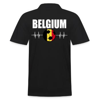 Belgium Football - Men's Polo Shirt - black - Back - Kai (181cm)