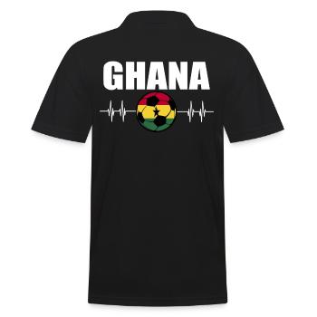 Ghana Football - Polo Homme - noir - Dos - Kai (181cm)
