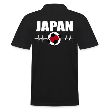 Japan Football - Men's Polo Shirt - black - Back - Kai (181cm)