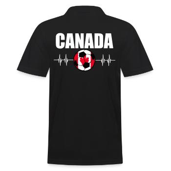 Canada Football - Men's Polo Shirt - black - Back - Kai (181cm)