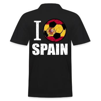 Spanien Fußball - Männer Poloshirt - Schwarz - Hinten - Kai (181cm)