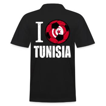 Tunisie Football - Polo Homme - noir - Dos - Kai (181cm)