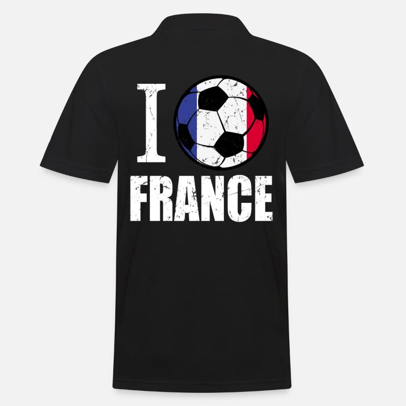 Frankreich Fußball - Männer Poloshirt - Schwarz