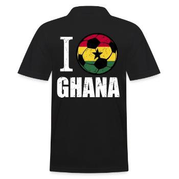 Ghana Football - Polo Homme - noir - Dos - Kai (181cm)