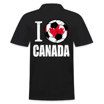 Canada Football - Men's Polo Shirt - black - Back - Kai (181cm)
