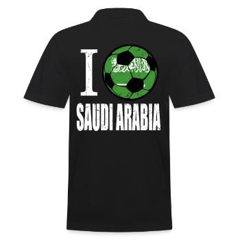 Saudi Arabian Football - Men's Polo Shirt - black - Back - Kai (181cm)