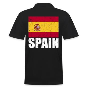 Drapeau de l’Espagne - Polo Homme - noir - Dos - Kai (181cm)