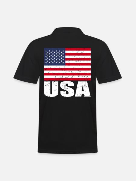 Deer Flag - Men's Polo Shirt - black