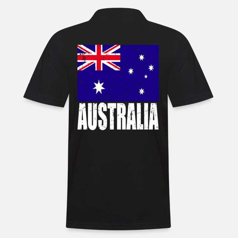Drapeau de l’Australie - Polo Homme - noir