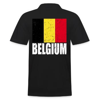Drapeau de la Belgique - Polo Homme - noir - Dos - Kai (181cm)