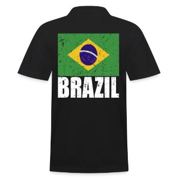Drapeau du Brésil - Polo Homme - noir - Dos - Kai (181cm)