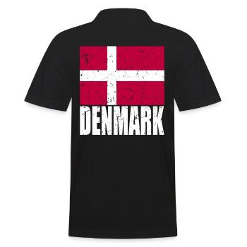 Drapeau du Danemark - Polo Homme - noir - Dos - Kai (181cm)