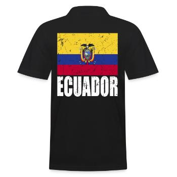 Drapeau de l’Équateur - Polo Homme - noir - Dos - Kai (181cm)