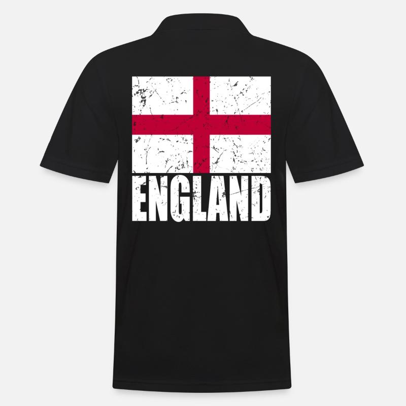 Drapeau de l’Angleterre - Polo Homme - noir