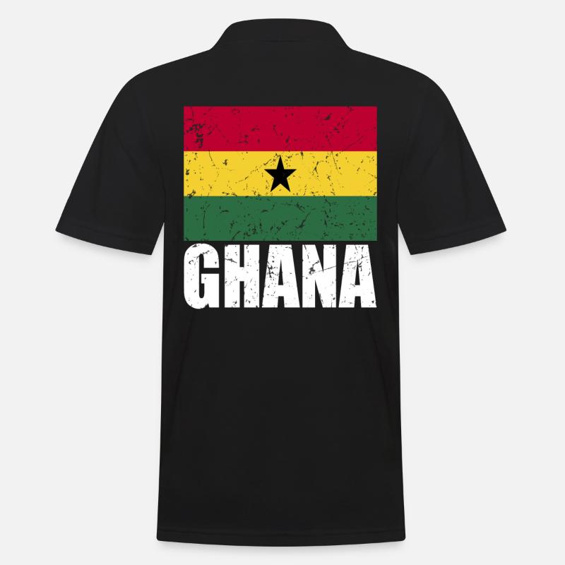 Drapeau du Ghana - Polo Homme - noir