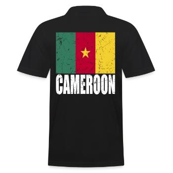Cameroon flag - Men's Polo Shirt - black - Back - Kai (181cm)