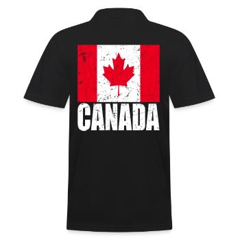 Canada Flag - Men's Polo Shirt - black - Back - Kai (181cm)