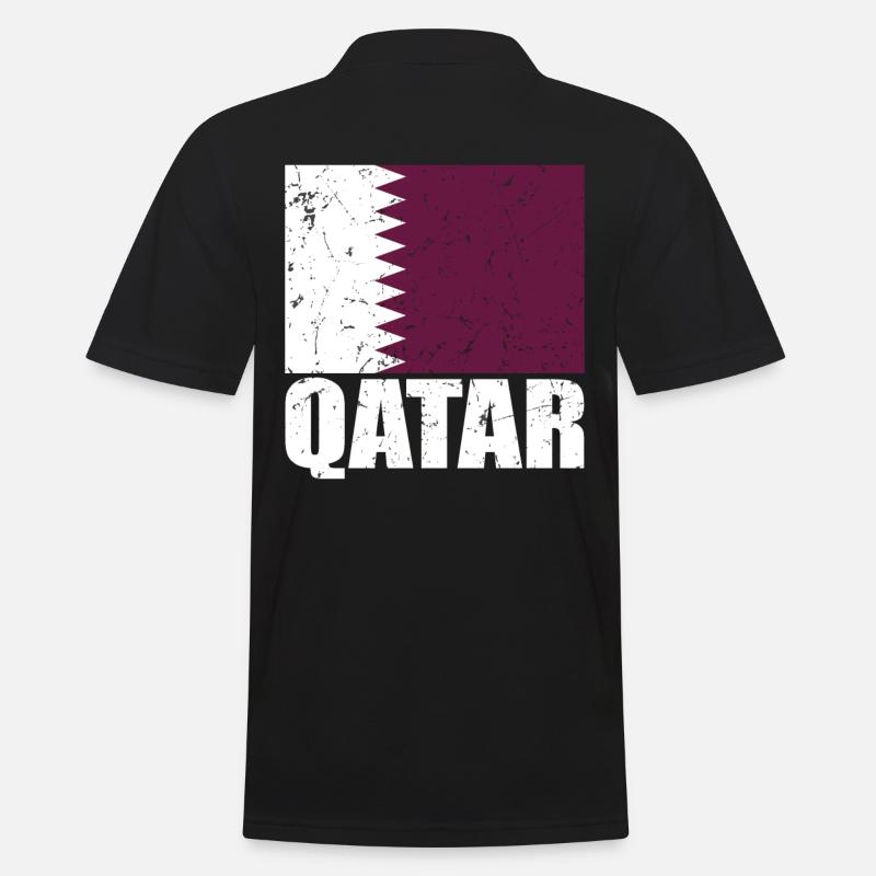 Drapeau du Qatar - Polo Homme - noir