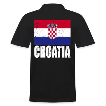 Drapeau de la Croatie - Polo Homme - noir - Dos - Kai (181cm)