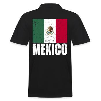 Drapeau du Mexique - Polo Homme - noir - Dos - Kai (181cm)