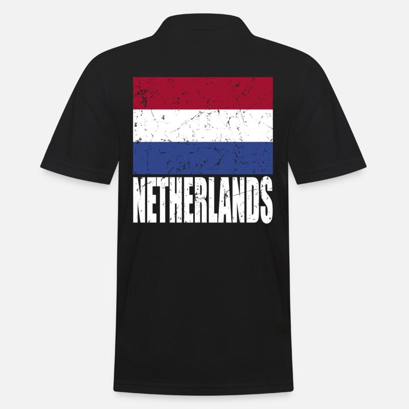 Drapeau des Pays-Bas - Polo Homme - noir