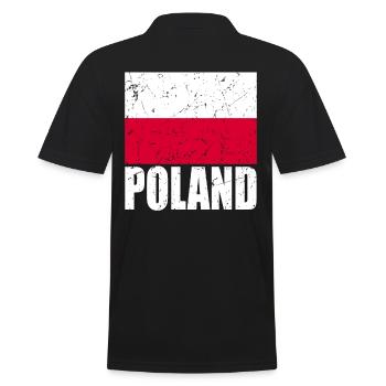 Drapeau de la Pologne - Polo Homme - noir - Dos - Kai (181cm)
