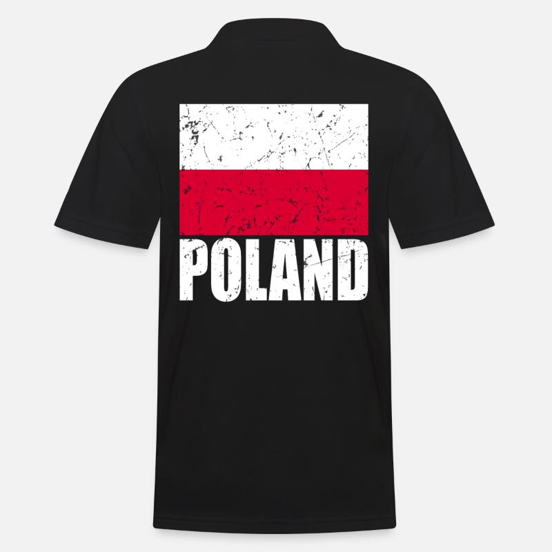 Drapeau de la Pologne - Polo Homme - noir
