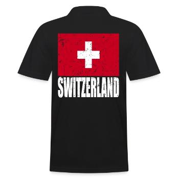 Drapeau de la Suisse - Polo Homme - noir - Dos - Kai (181cm)