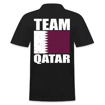 Team Qatar Football - Men's Polo Shirt - black - Back - Kai (181cm)