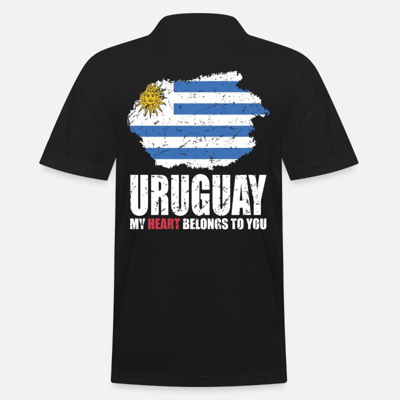 Drapeau de l’Uruguay - Polo Homme - noir