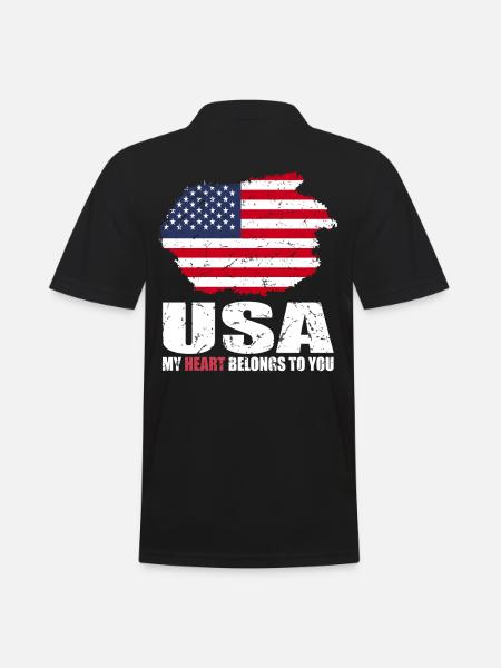Deer Flag - Men's Polo Shirt - black