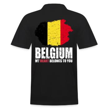 Drapeau de la Belgique - Polo Homme - noir - Dos - Kai (181cm)